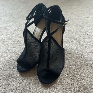 Black Lacy Heels